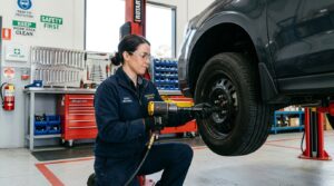 overtightened lug nuts compared to proper torque stick use