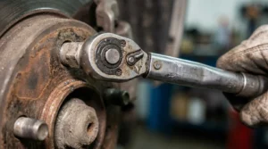 torque wrench click point indicating correct torque reached