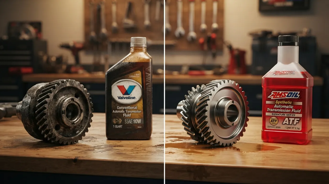 Synthetic Vs Conventional Transmission Fluid Which Is Besthttpsmotoradvises.comsynthetic-vs-con…ansmission-fluidSynthetic vs Conventional Transmission Fluid synthetic vs conventional transmission fluid Comparison Car Maintenance Oil and Fluids