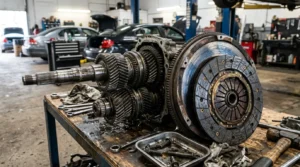 faulty transmission solenoid causing delayed or jerky shifts