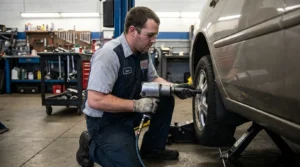 proper way to hold and position impact wrench safely