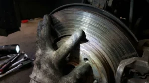 worn brake pad signs cracks uneven wear and thin pads