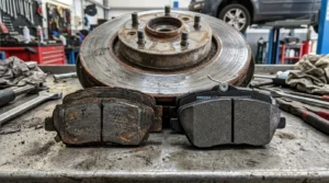 worn brake pads causing grinding noise when braking