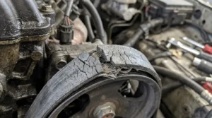 worn serpentine belt causing squealing noise in engine