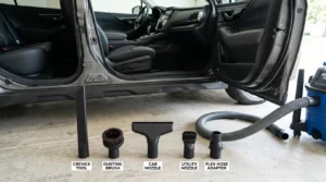 shop vacuum used for cleaning car interior