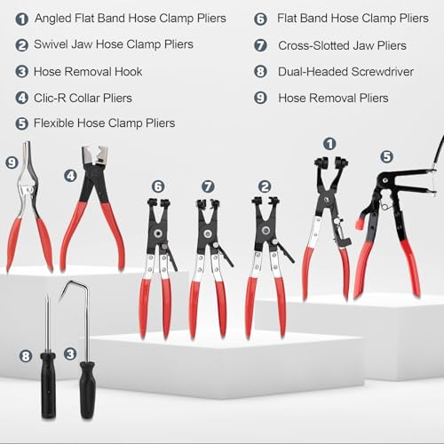 Best Hose Clamp Pliers Set Automotive-18PCS Long Reach Hose Clamp Set-Best Hose Clamp Pliers Set Automotive: Top Picks & Guide 2026-automotive hose pliers, best hose clamp pliers set, clamp removal tools, hose clamp pliers, hose clamp pliers set, mechanic tool set, radiator hose pliers, spring clamp pliers, swivel hose clamp pliers-https://motoradvises.com/best-hose-clamp-…s-set-automotive/ ‎
