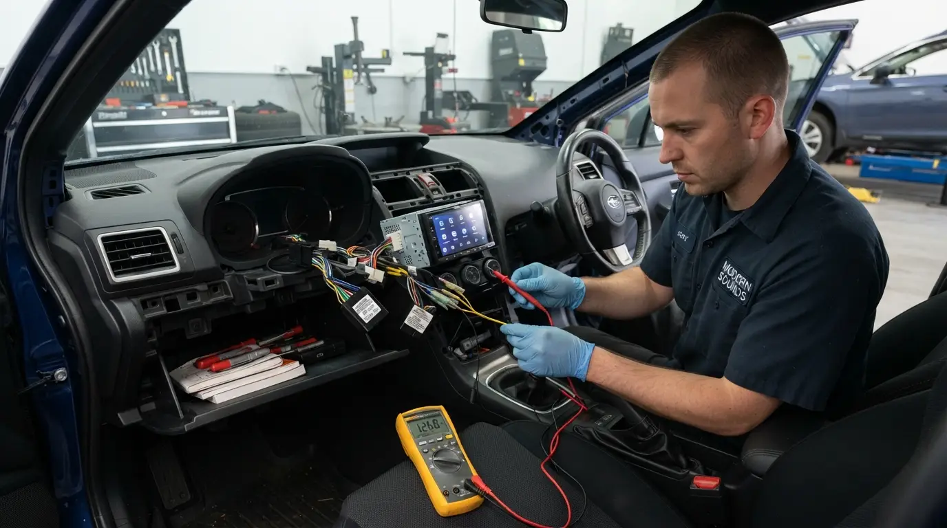 aftermarket car radio wiring harness installation and ACC power problems