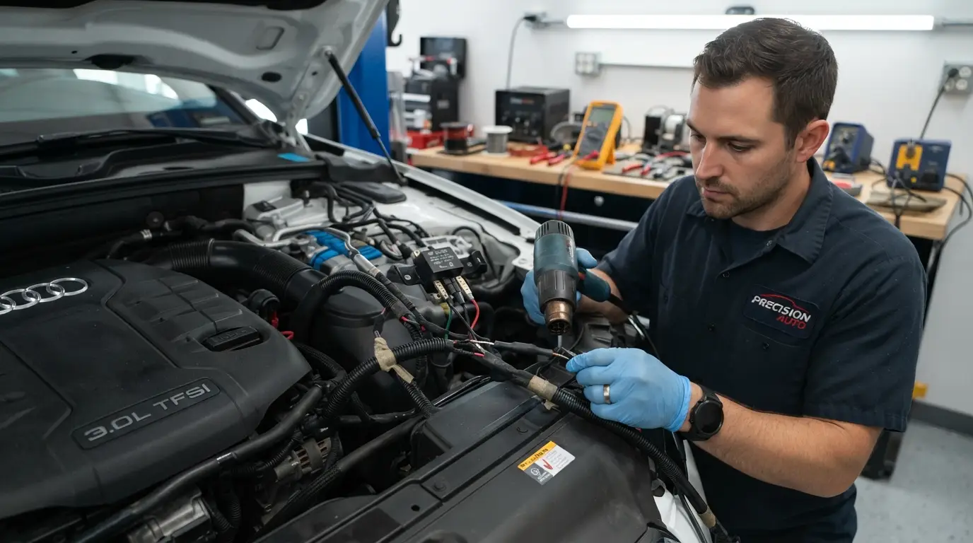 repairing damaged car wiring after repeatedly blown fuse