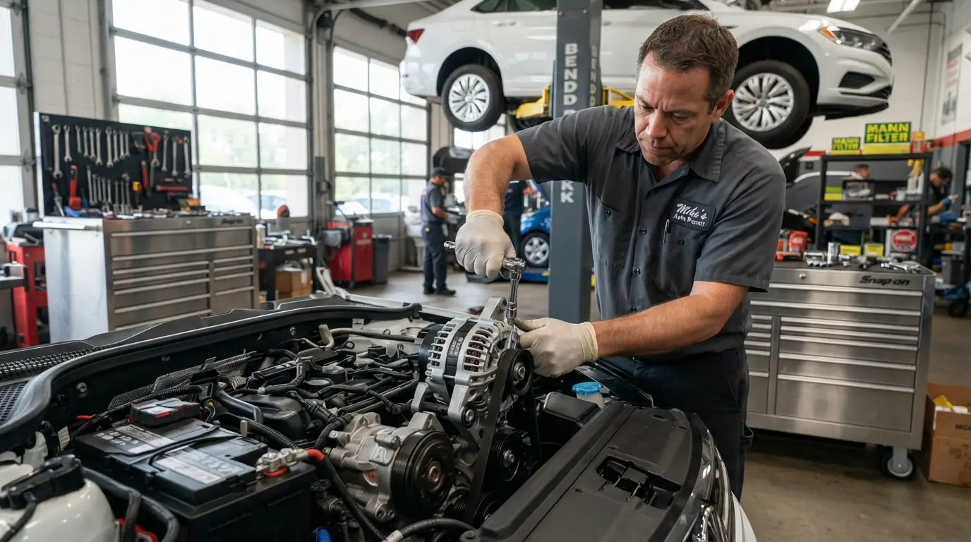 replacing faulty alternator to restore battery charging system